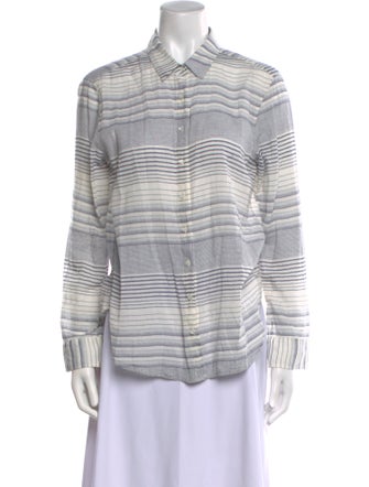 Xirena Striped Long Sleeve Button-Up Top
