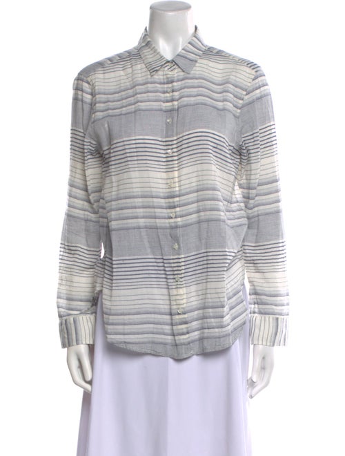 Xirena Striped Long Sleeve Button-Up Top