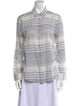 Xirena Striped Long Sleeve Button-Up Top