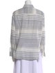 Xirena Striped Long Sleeve Button-Up Top