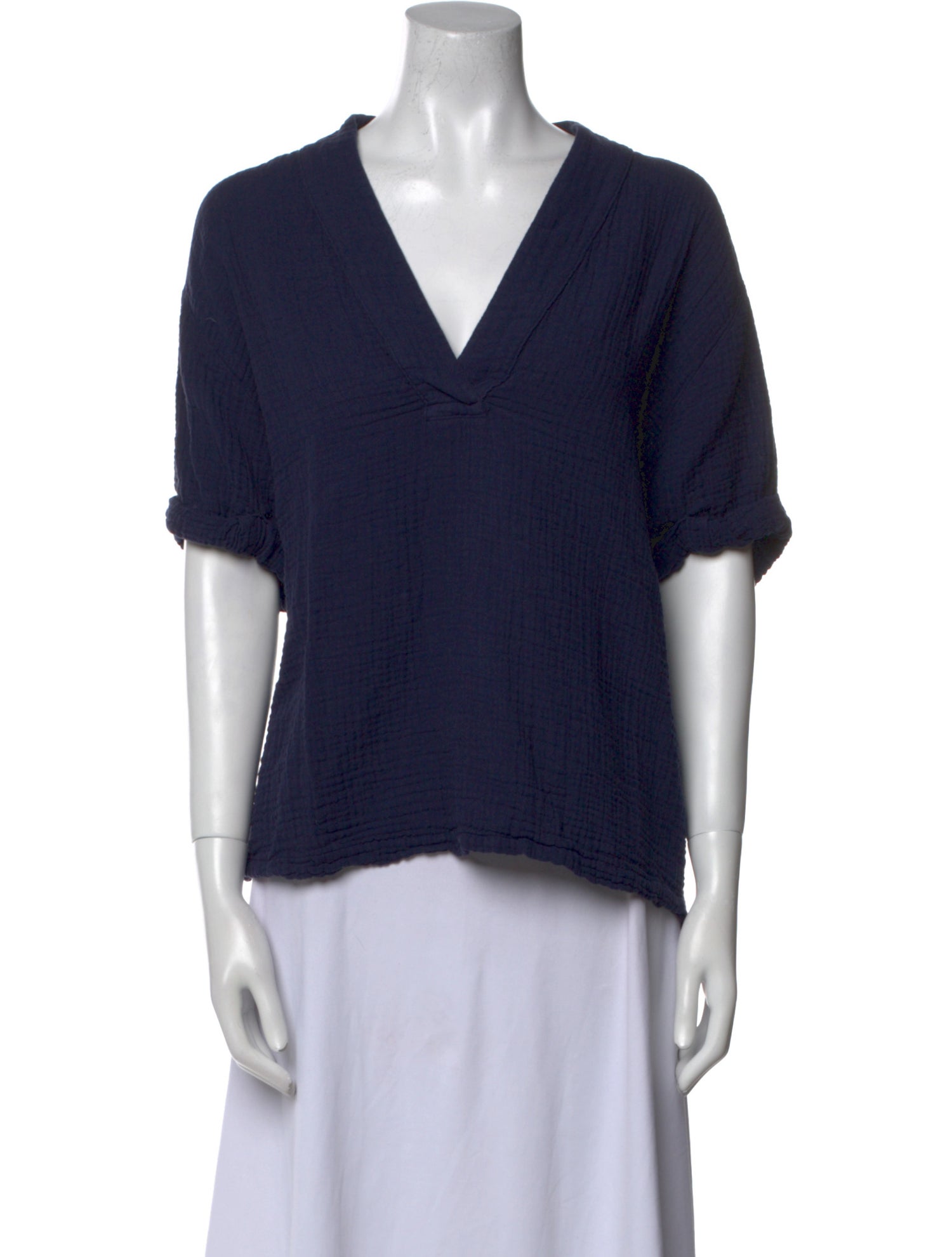 Xirena V-Neck Short Sleeve Blouse