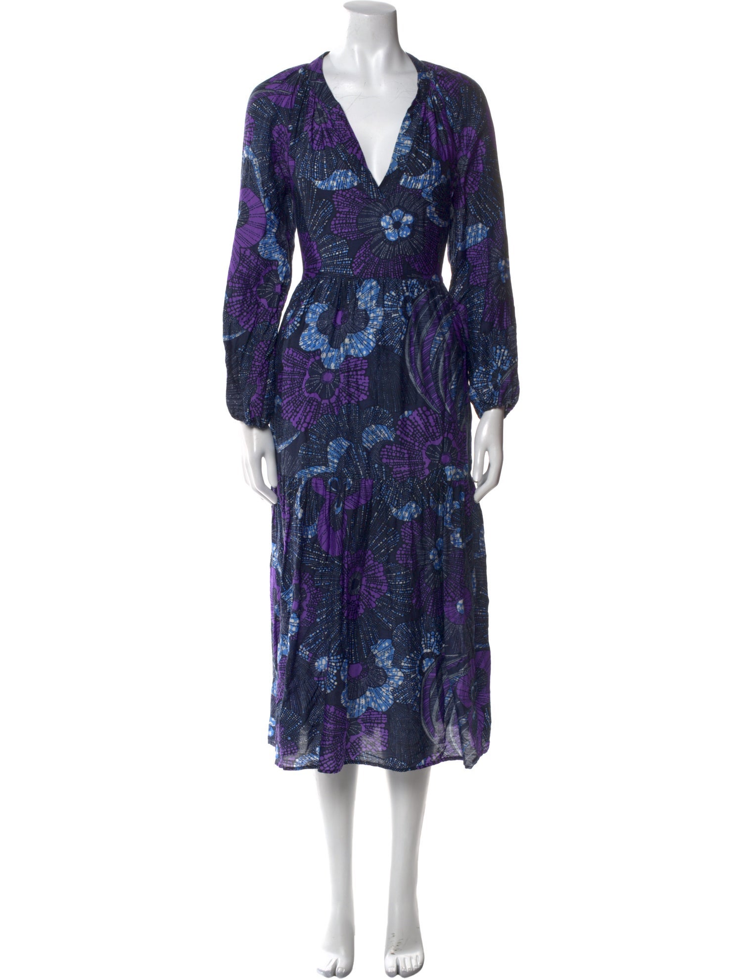 Xirena Floral Print Midi Length Dress