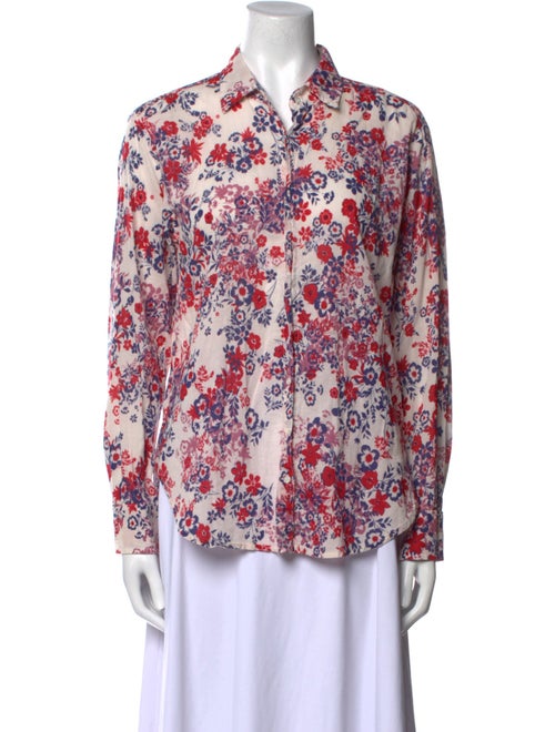 Xirena Floral Print Long Sleeve Button-Up Top