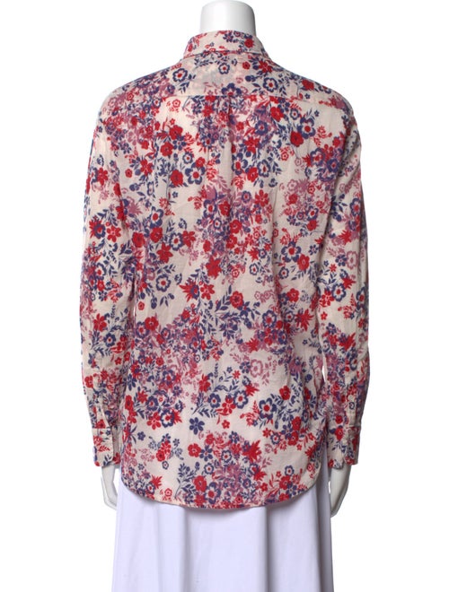 Xirena Floral Print Long Sleeve Button-Up Top