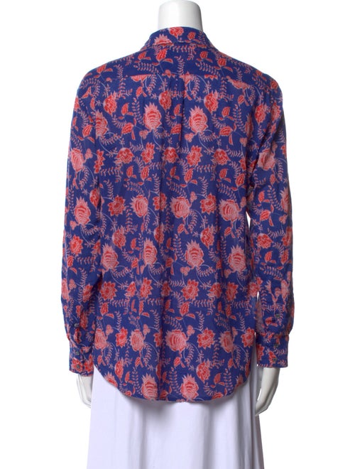 Xirena Floral Print Long Sleeve Button-Up Top