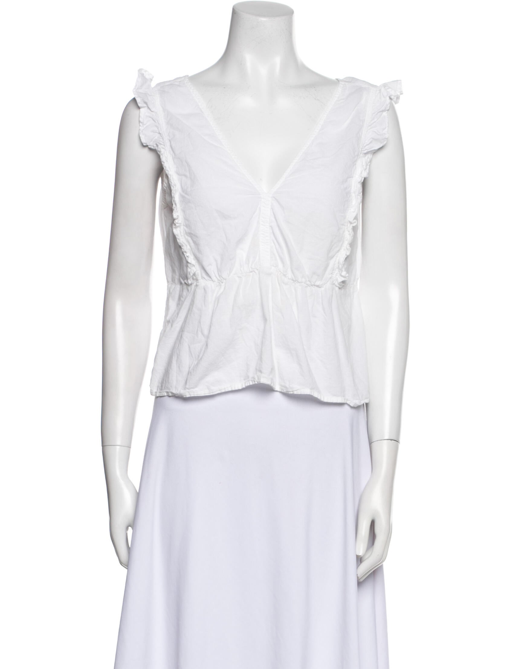 Xirena V-Neck Sleeveless Crop Top