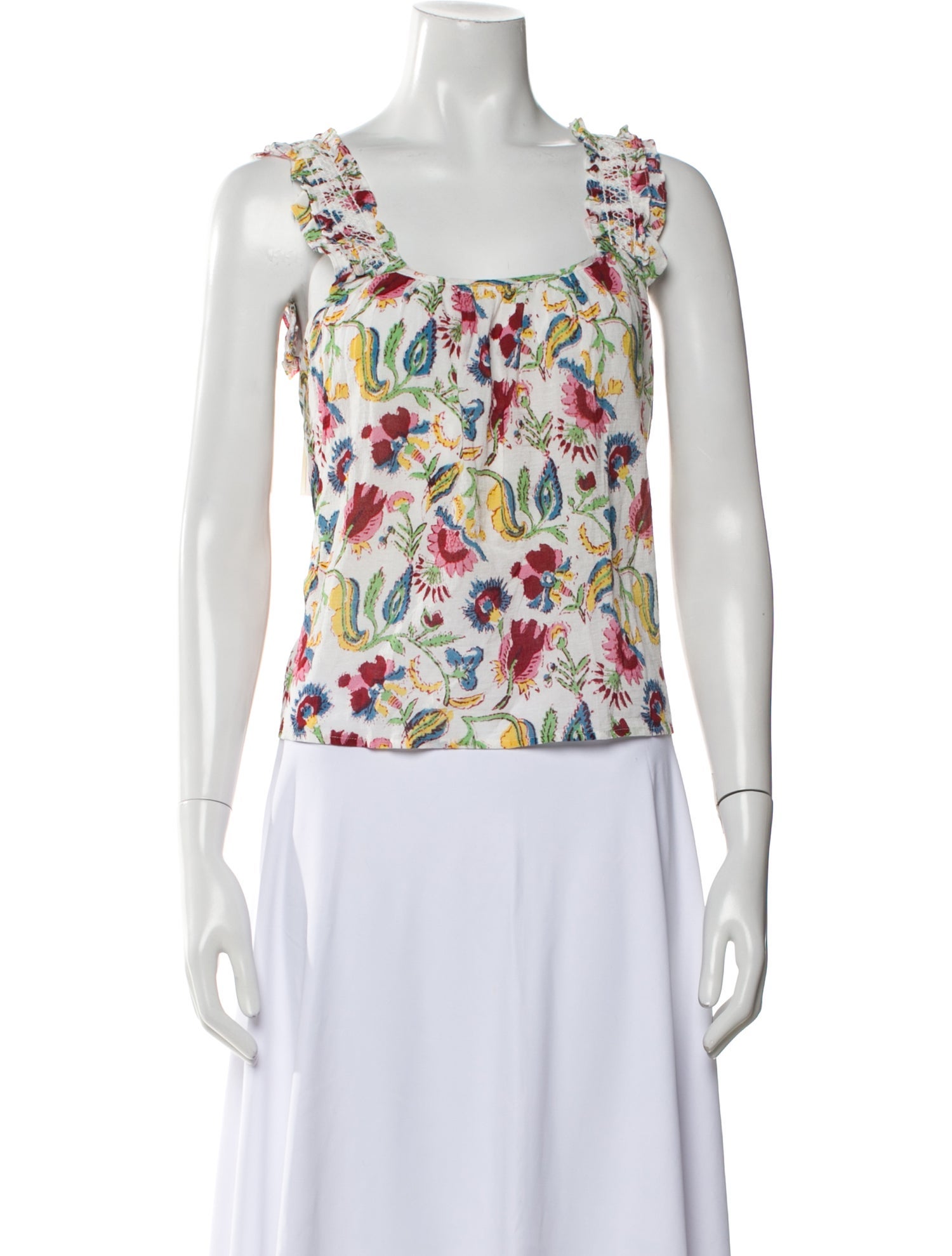 Xirena Floral Print Square Neckline Top w/ Tags