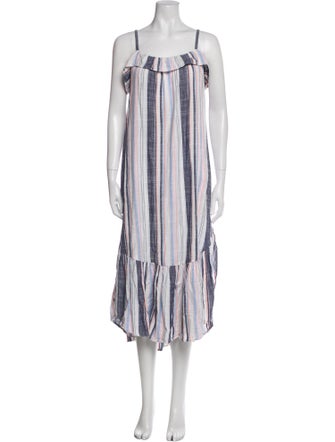 Xirena Striped Midi Length Dress