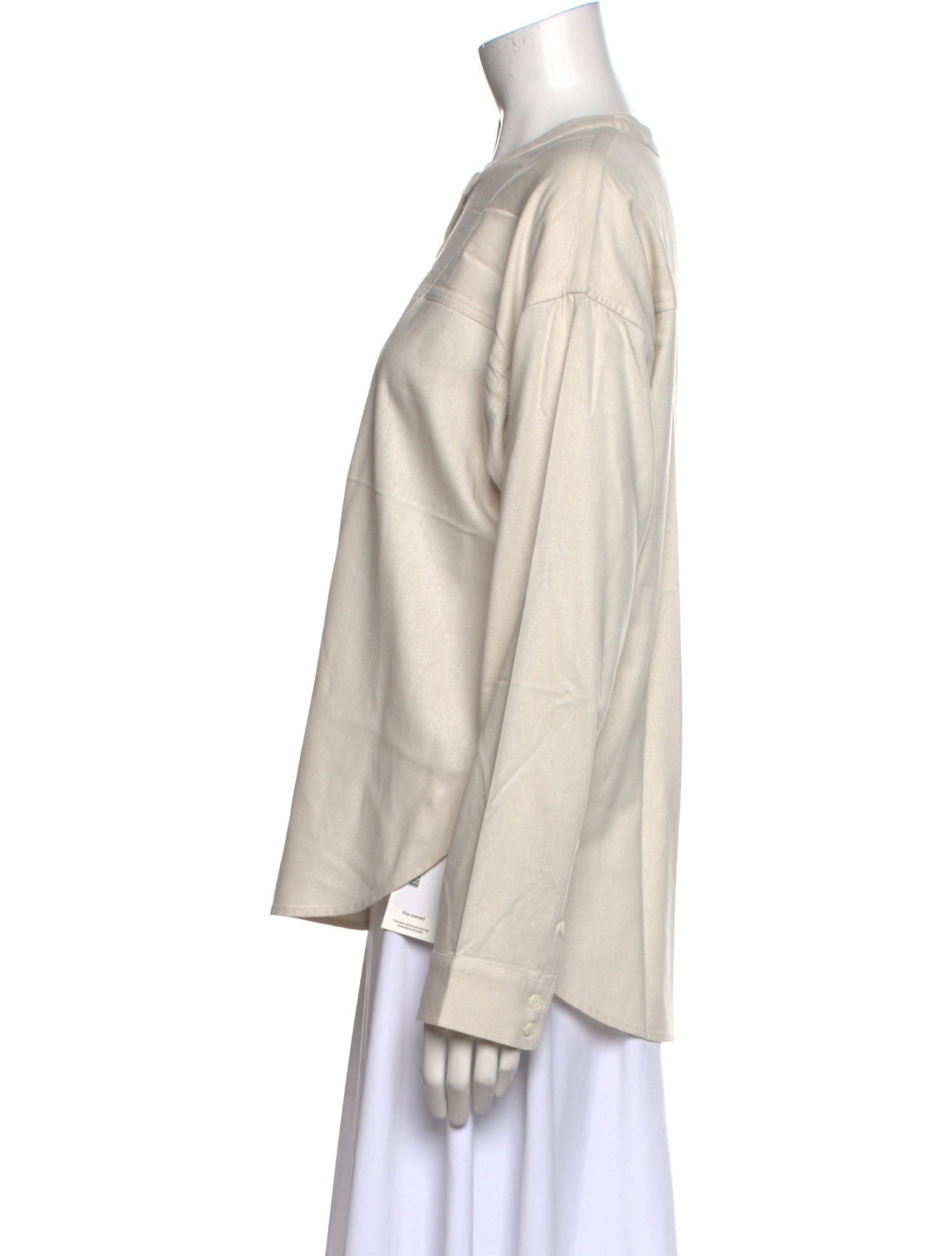 Xirena Silk Crew Neck Button-Up Top