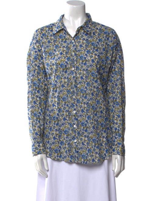 Xirena Floral Print Long Sleeve Button-Up Top