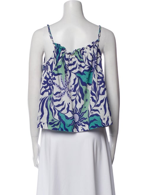 Xirena Floral Print Square Neckline Top