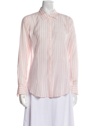 Xirena Striped Long Sleeve Button-Up Top