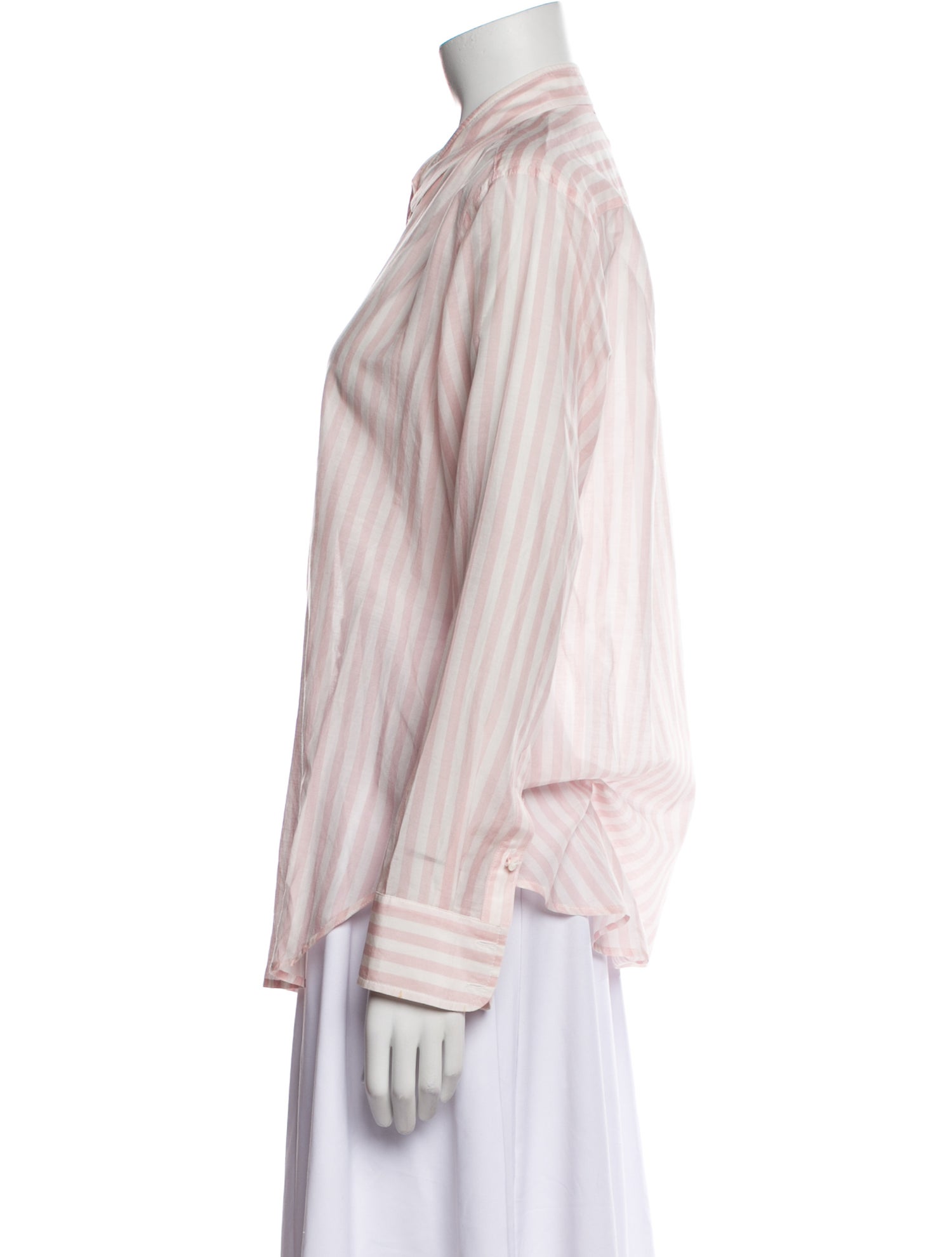 Xirena Striped Long Sleeve Button-Up Top