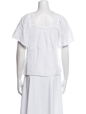 Xirena Square Neckline Short Sleeve Top