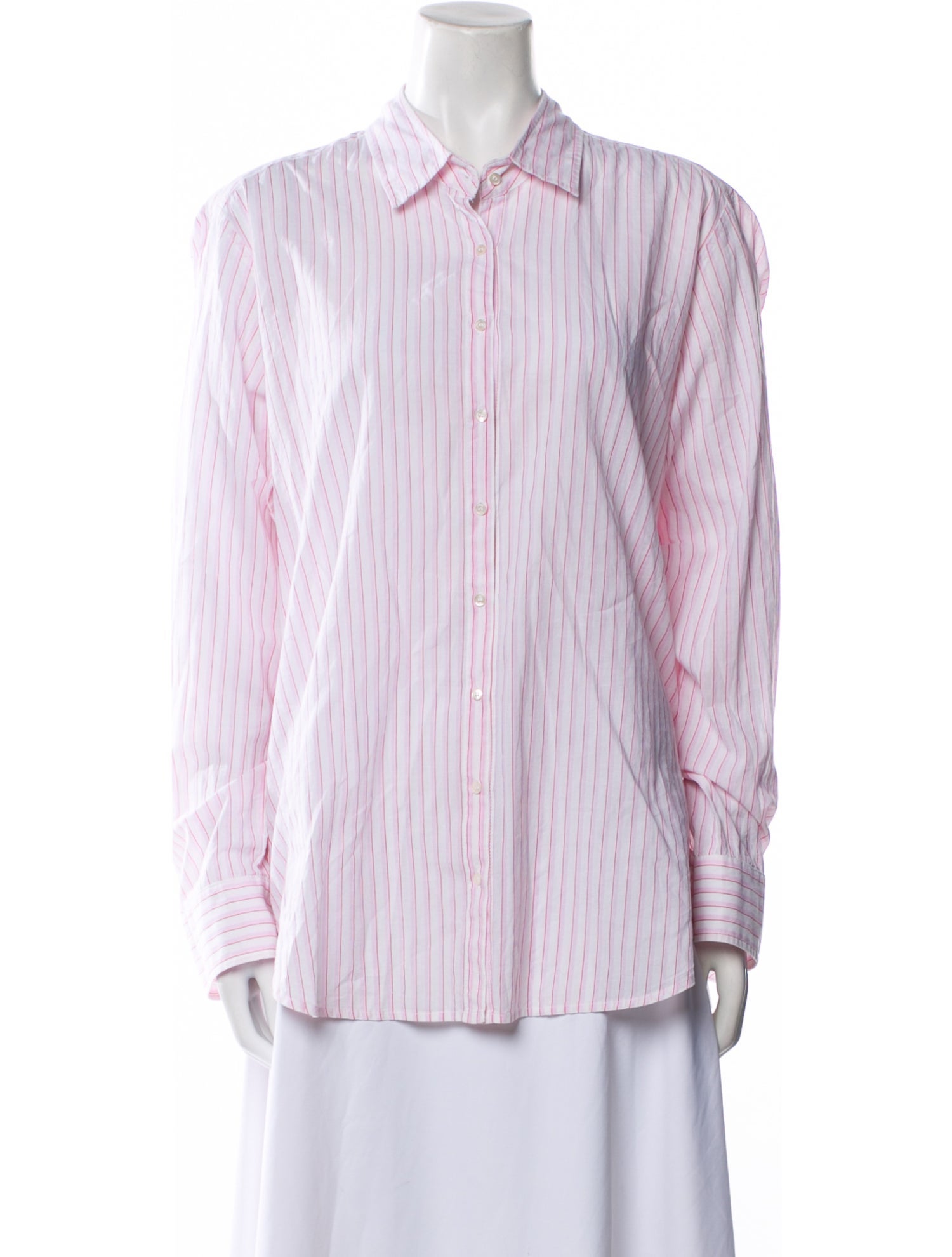 Xirena Striped Long Sleeve Button-Up Top