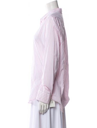 Xirena Striped Long Sleeve Button-Up Top