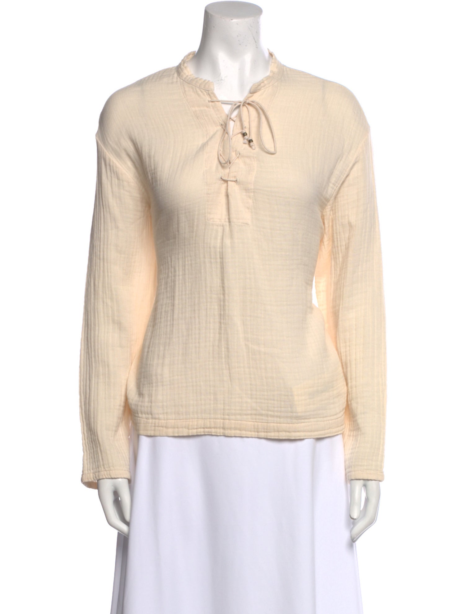 Xirena Tie Neck Long Sleeve Sweatshirt