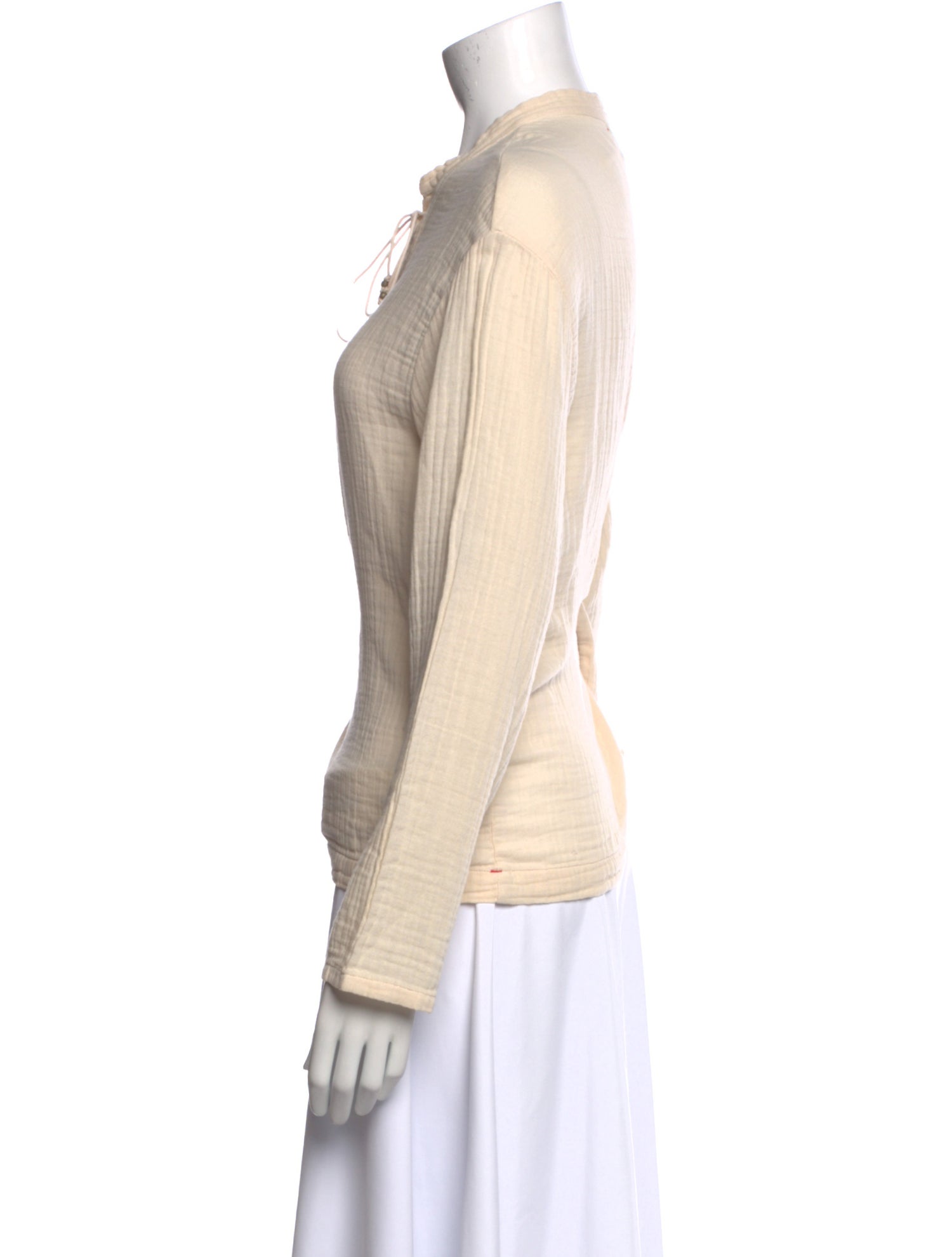 Xirena Tie Neck Long Sleeve Sweatshirt