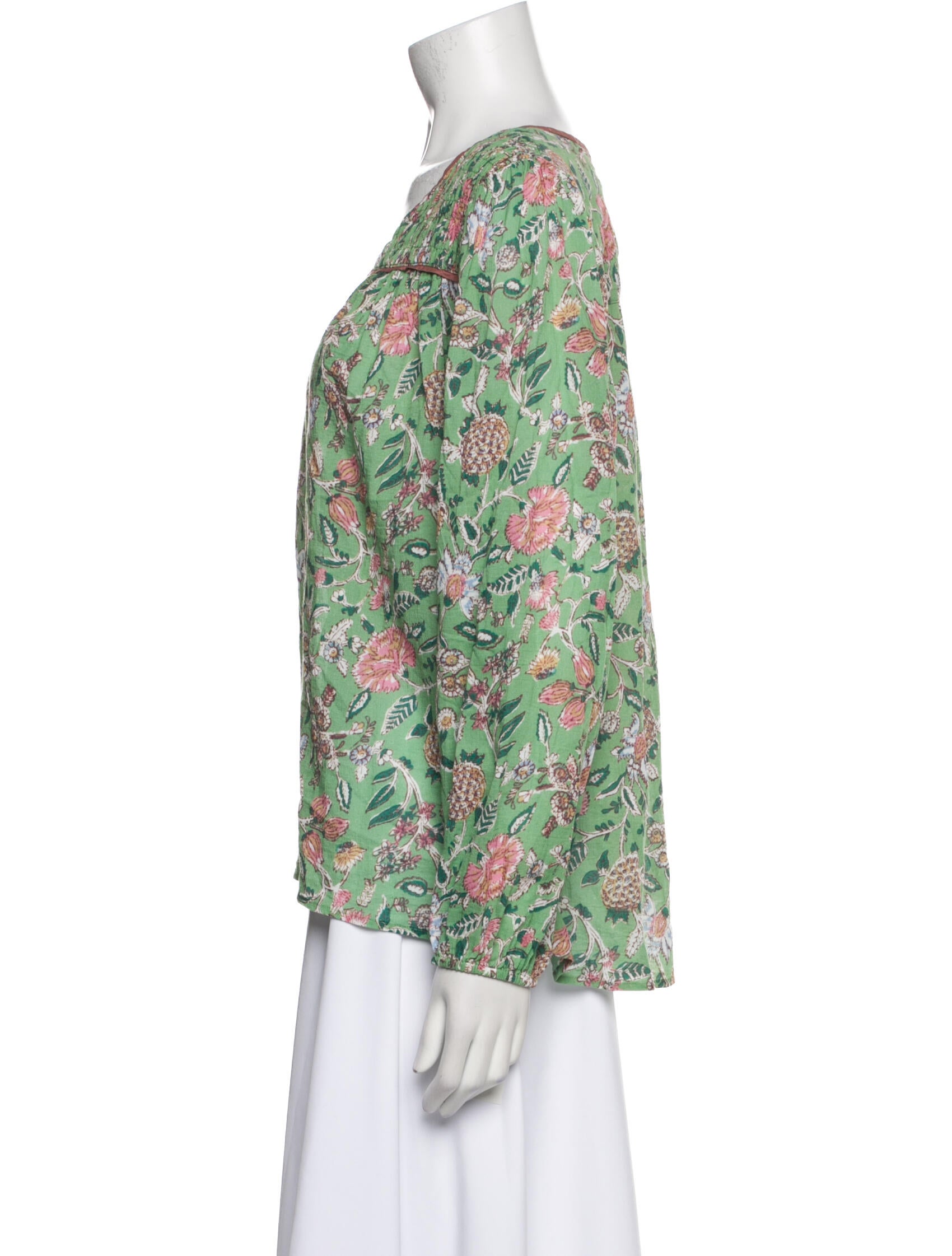 Xirena Floral Print V-Neck Blouse