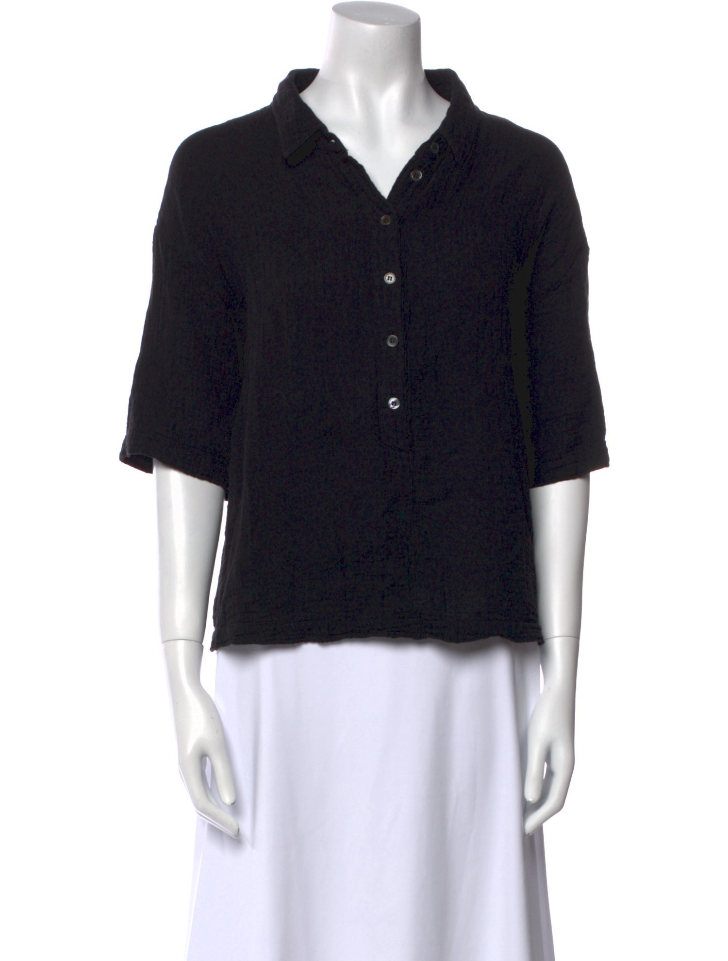 Xirena Three-Quarter Sleeve Button-Up Top