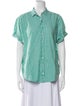 Xirena Striped Short Sleeve Button-Up Top