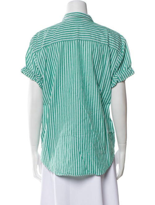 Xirena Striped Short Sleeve Button-Up Top