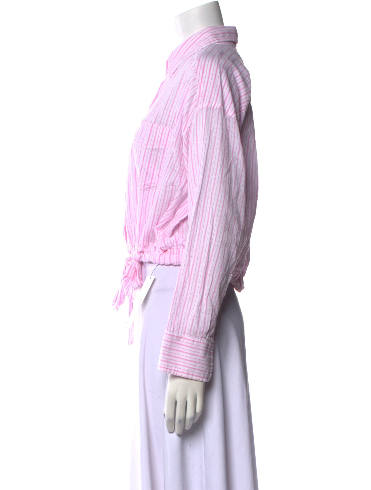 Xirena Striped Long Sleeve Crop Top