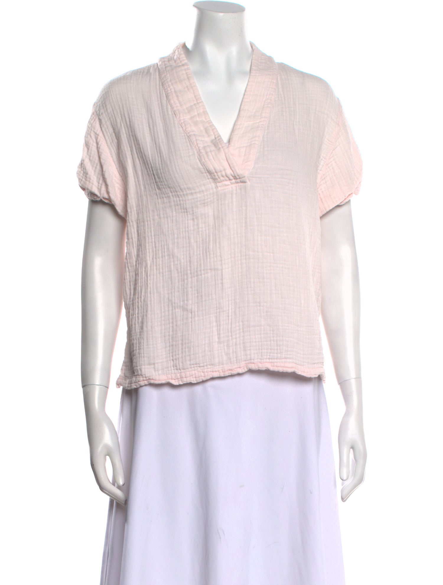 Xirena V-Neck Short Sleeve Blouse