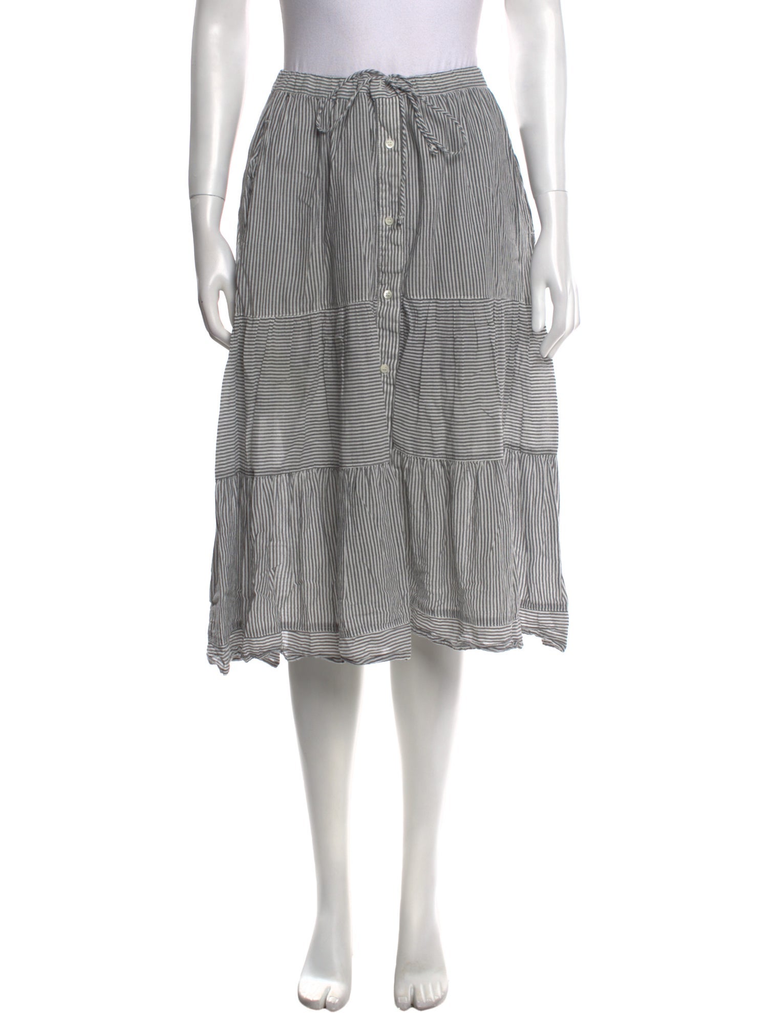 Xirena Striped Knee-Length Skirt