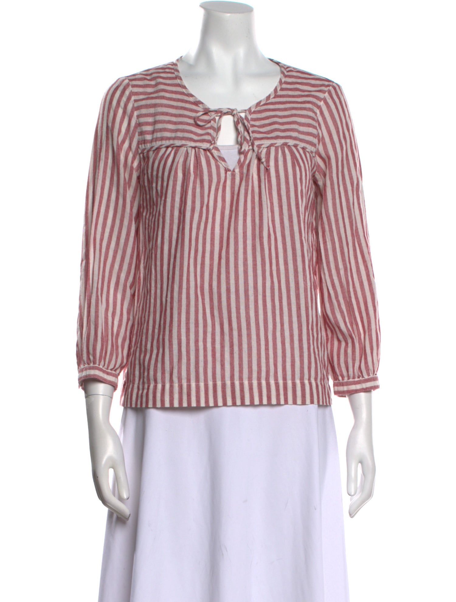 Xirena Striped V-Neck Blouse