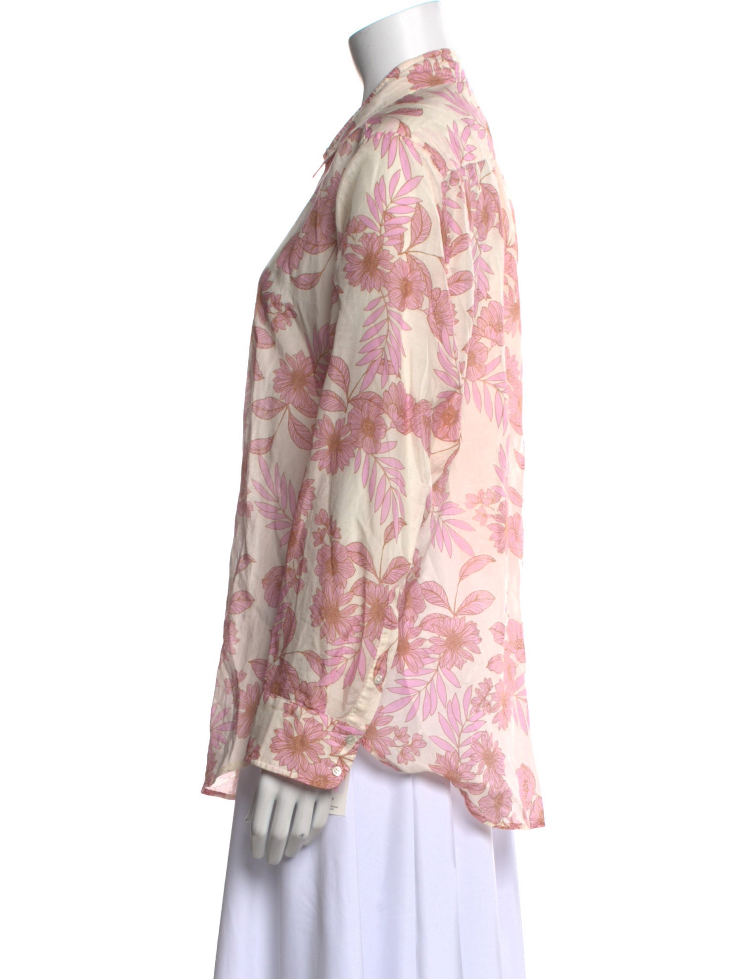 Xirena Floral Print Long Sleeve Button-Up Top