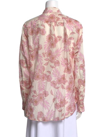 Xirena Floral Print Long Sleeve Button-Up Top