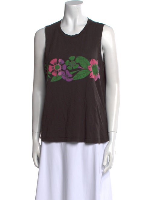 Xirena Floral Print Scoop Neck Top