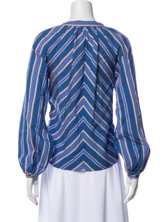 Xirena Striped V-Neck Blouse