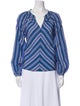 Xirena Striped V-Neck Blouse