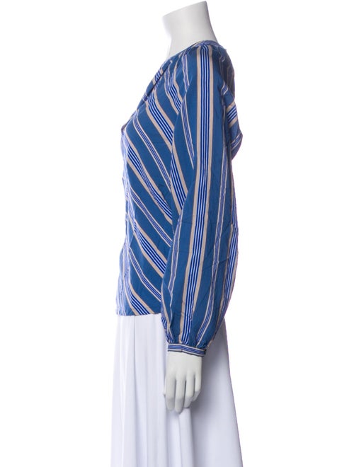 Xirena Striped V-Neck Blouse