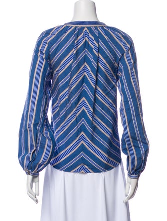 Xirena Striped V-Neck Blouse