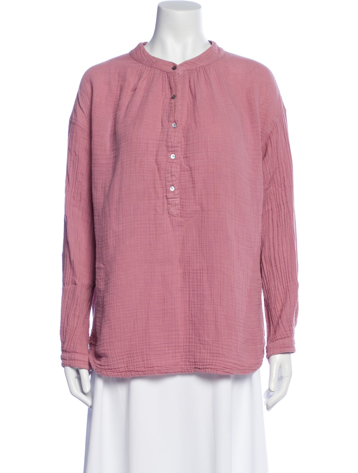 Xirena Mock Neck Long Sleeve Blouse