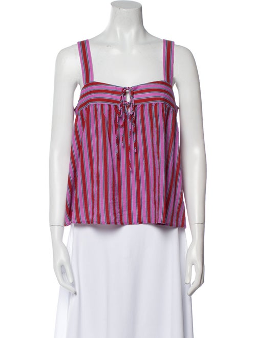 Xirena Striped Square Neckline Top