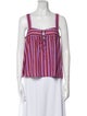 Xirena Striped Square Neckline Top