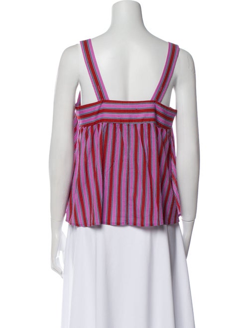 Xirena Striped Square Neckline Top