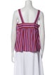 Xirena Striped Square Neckline Top