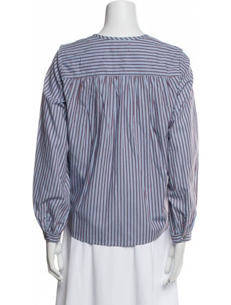 Xirena Striped Crew Neck Blouse