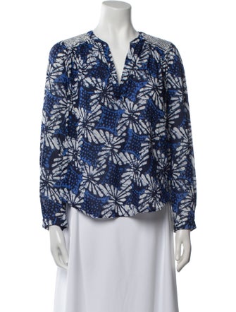 Xirena Floral Print V-Neck Blouse