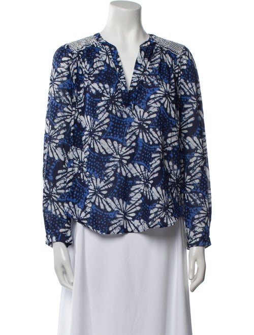 Xirena Floral Print V-Neck Blouse