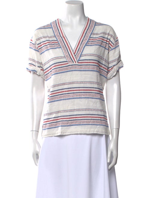 Xirena Striped V-Neck Top