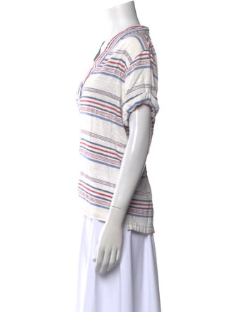 Xirena Striped V-Neck Top