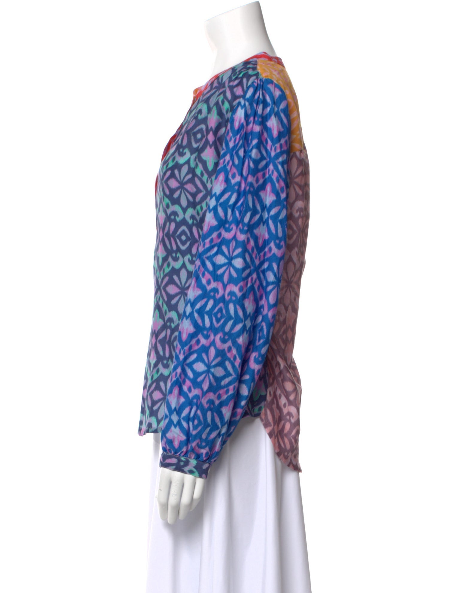 Xirena Printed Crew Neck Blouse