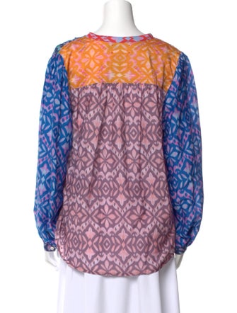 Xirena Printed Crew Neck Blouse