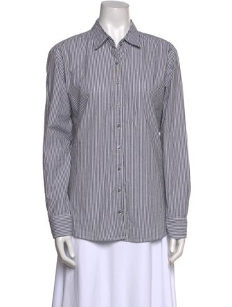 Xirena Striped Long Sleeve Button-Up Top